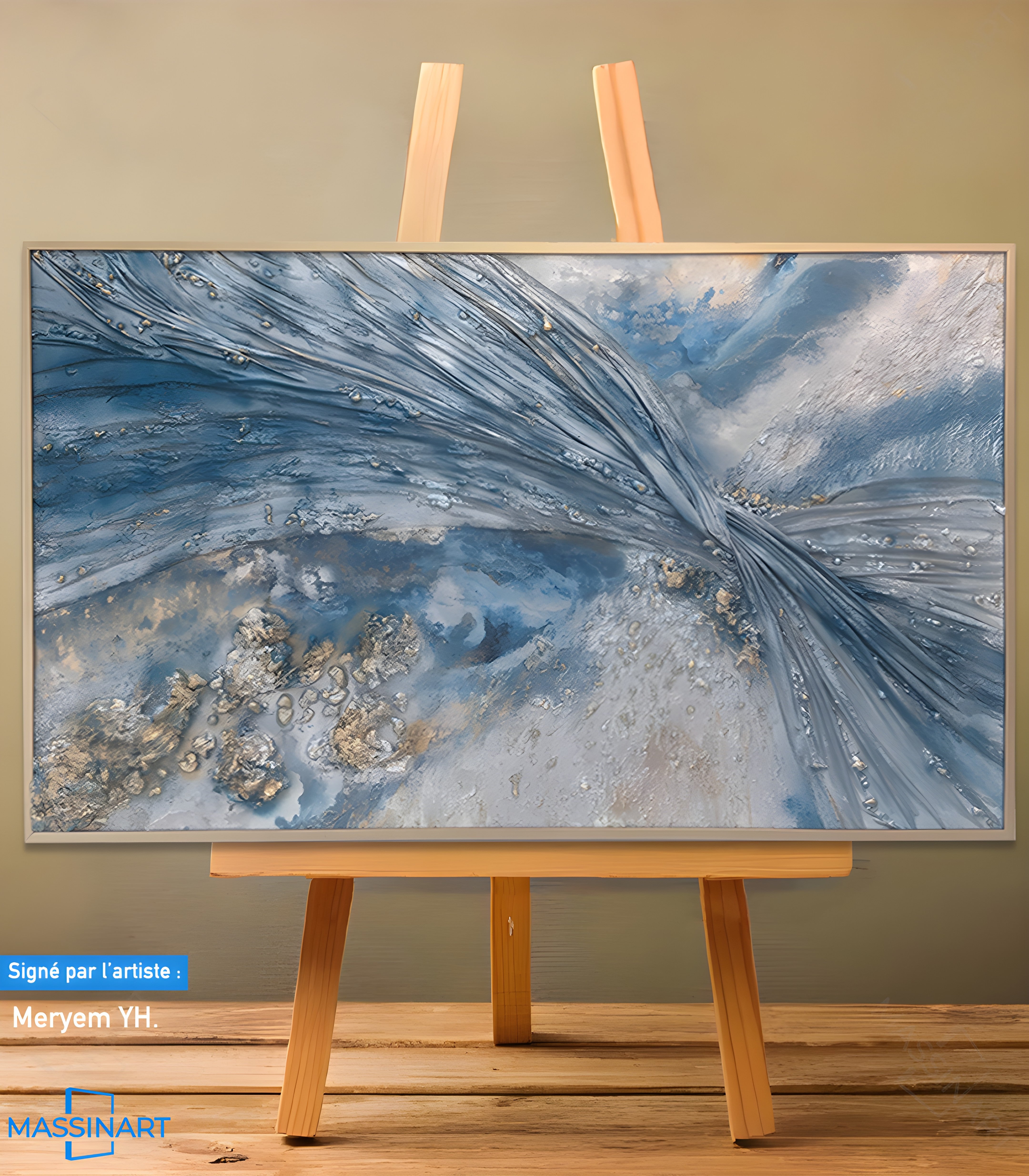 Calligraphie II - Tableau original signé par l'artiste Meryem YH.